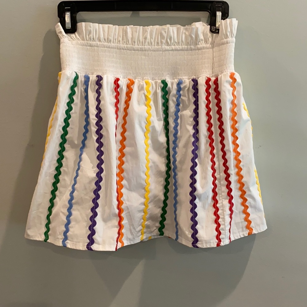 Never worn smocked waist mini skirt